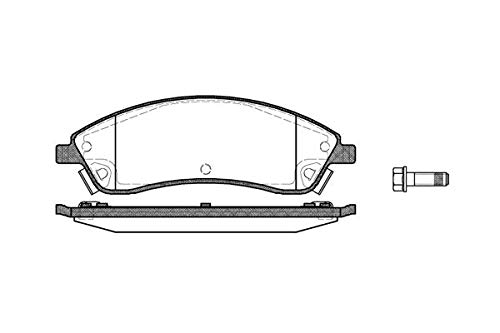Plaquettes de freins Avant REMSA 1086.08 avec accessoires pour CADILLAC SRX