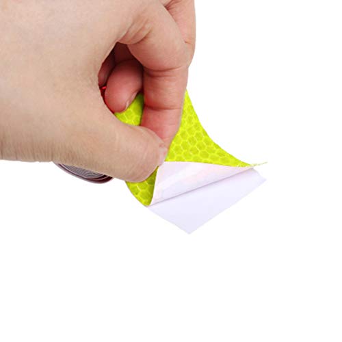 2 Rolls 3m*50mm Yellow Security Marking Tape,Waterproof Reflective Tape Self-Adhesive Safe Marking Tape Warning Tape High Intensity Prismatic Reflective