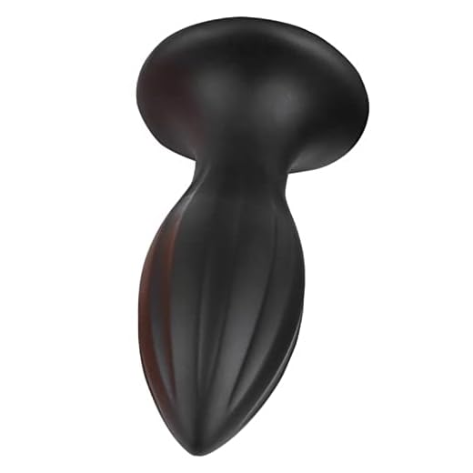 Juguete de masaje cónico de punta de silicona suave negra, 16 cm de largo, 5,8 cm de diámetro