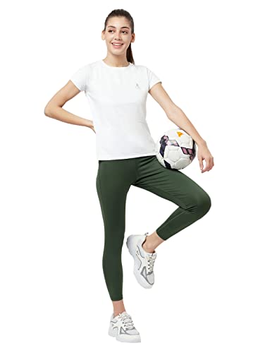Image of TRUEREVO Sports Leggings for Women-Stretch Dryfit High Waist 7 /8th Gymwear Pants with Back Zipper Pocket-Quick Dry Activewear-Training Tights- for Yoga, Sports, Gym, Workout and Running