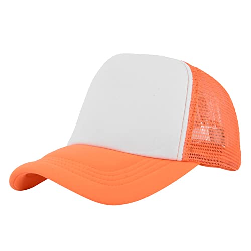 Gorra de esponja para hombre y mujer, color a juego, simple, casual, para viajes, vacaciones, deportes, gafas, visera de coche, naranja, Talla única
