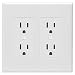 TayMac 2602W 2-Gang Masque Revive Decorator Cover, Duplex, White