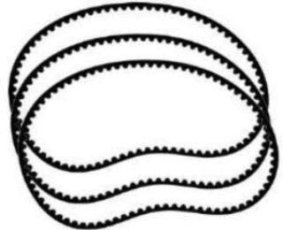 ONFLOOR Heavy Duty Belt Set 3 Pack Replacement Timing Belts for 30 Series Machines Durable Construction | Reliable Power Transfer