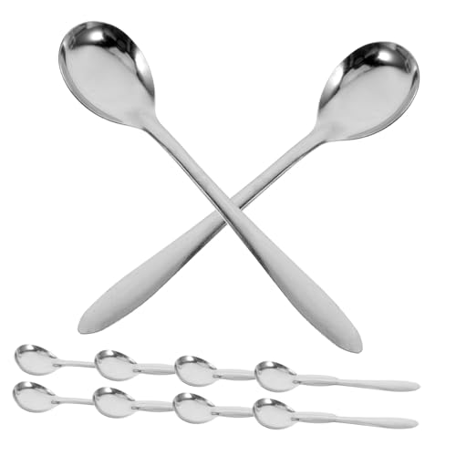 COLLBATH 100 Stück Edelstahl Kaffeelöffel Kleiner Rührlöffel Spülmaschinenfest Für Café Restaurant Dessert