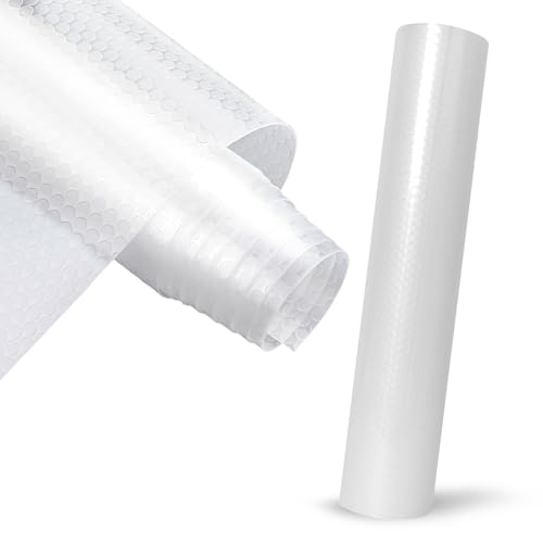 BELEFU 2 rollos de forro antideslizante para estantes, cubierta de tapete de gabinete resistente al aceite y al agua, papel de contacto de cocina no adhesivo para cajones, alambre, refrigerador,