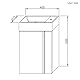 BRIDGE BENO Badezimmerschrank 40 cm – Badmöbel Set mit Waschbecken, Waschtisch Gäste WC, Kleines Waschbecken mit Unterschrank, Waschtischplatte für Aufsatzwaschbecken (Weiß Matt)