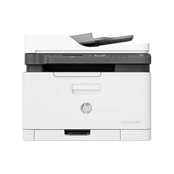 HP Color Laser MFP 179fnw 4ZB97A, Stampante Multifunzione A4 a colori, Stampa, Copia, Scansiona, ADF, Fax, Wi-Fi, Wi-Fi Direct, Ethernet, HP Smart, USB 2.0, 18 ppm in b/n, 4 ppm, Bianca