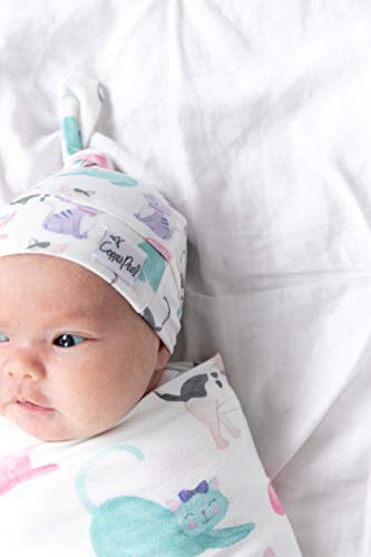Image of Baby Beanie Hat Top Knot Stretchy Soft inchSassy inch by Copper Pearl