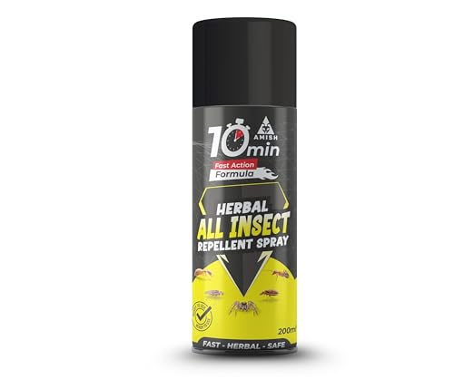 Image of Amish Aerosol All In One Insect Repellent Spray 200ml Pack Of 1 | nsect Control Spray |For Ant, Cockroach, Rat, Lizard, Bed Bugs, Spider, Fly, Centipede, Mouse, Bed Bugs 100% Natural