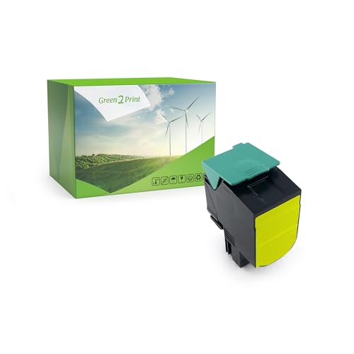 Green2Print Toner gelb 2000 Seiten ersetzt Lexmark C540H1YG, C540H2YG passend für Lexmark X543DN, X544N, X544DN, X544DTN, X546DTW, X548DE, X548DTE, C540N, C543DN, C544N, C544DW, C544DN, C544DTN,