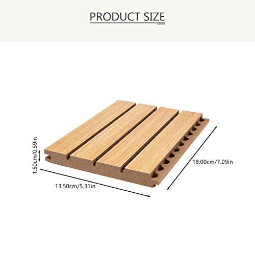 Milisten Acoustic Panels Wooden Wall Soundproofing Panel Sound Absorbing Board Sound Insulation Wooden Plate for KTV Cinema Use Brown - Image 3
