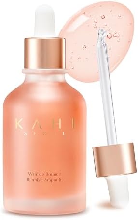 KAHI Wrinkle Bounce Blemish Ampoule | Collagen Serum for Face Dark Spot Corrector | Serum for Glowing Skin Korean Ampoule Facial Oil Face Care 1.69 fl oz