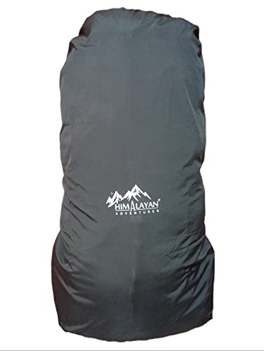 Image of 100% Waterproof 90+ 95 L Rain Cover for Backpack Bags, Rainproof Dustproof Protector Raincover Elastic Adjustable Trekking, Camping, Hiking Bag Cover (90+95 L) (Black)