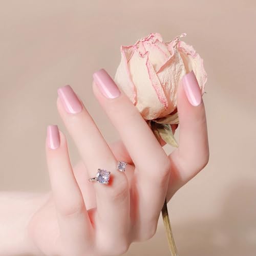 Makartt Short Press on Nails Kit: 24PCS Barely Blush Coffin Acryl...