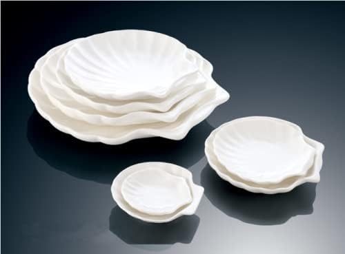 Miniatura 4 de Leoyoubei Juego de 4 platos de salsa de porcelana blanca de 5 pulgadas para sushi, salsa de soja, salsa de tomate, mostaza de miel, condimentos para