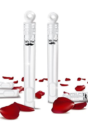 Mr. Pen- Mini Wedding Bubbles, 4-Inch, 16 Pack, White Mini Bubble, Party Favors Bubbles, Mini Bubble Wands, Wedding Bubbles