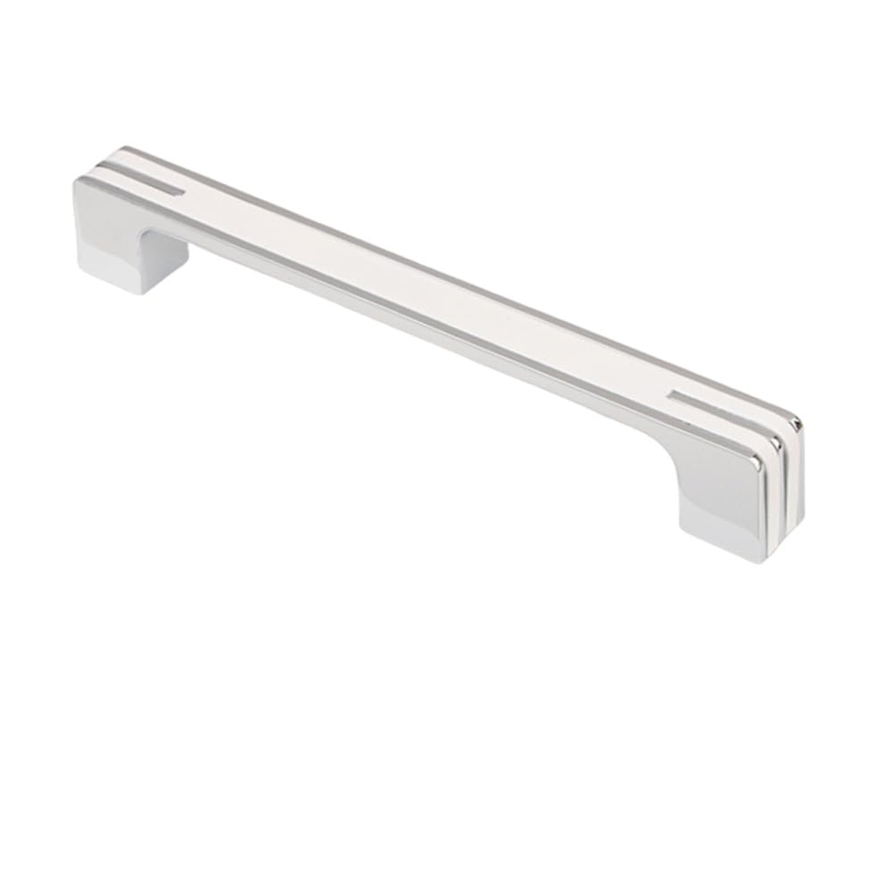 Poignées d'armoire chrome poli grand format pour sublimer vos tiroirs de cuisine