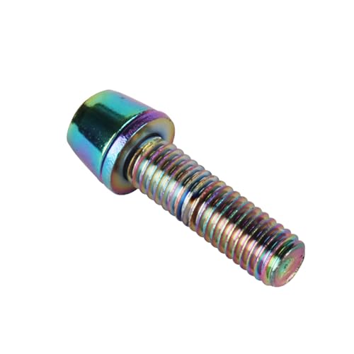 Image of Steel M5x18mm Bolts with Washer, Allen Hex Tapered Screw for Bicycle Stem, Pack of 6 (Ranibow)
