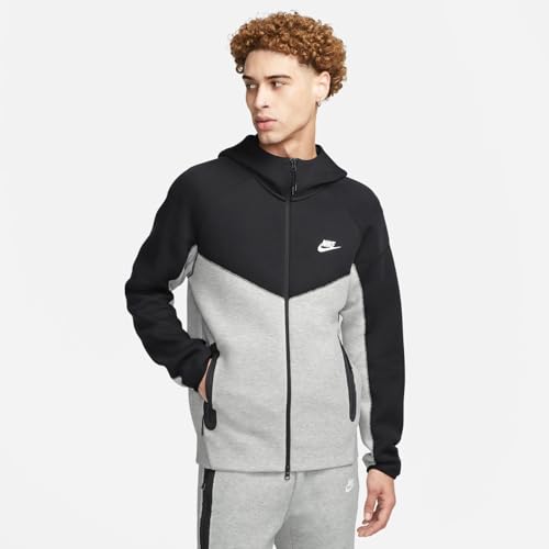 Nike Sportswear Tech Fleece Windrunner Men's Full-Zip Hoodie Size - XX-Large Heather/Black2
