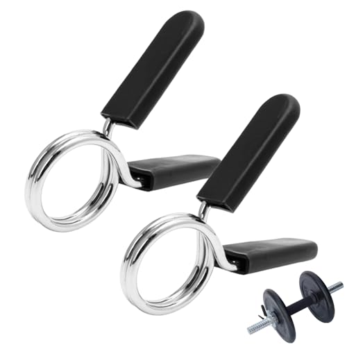 Huybaa 2 Stück 28mm Hantelverschlüsse, Federklemmen für Langhantel, Gewichte Hantel Clip, Krafttraining, Gym Pin, Kurzhantelfixierung Huybaa 2 Stück 28mm Hantelverschlüsse, Federklemmen für Langhantel, Gewichte Hantel Clip, Krafttraining, Gym Pin, Kurzhantelfixierung