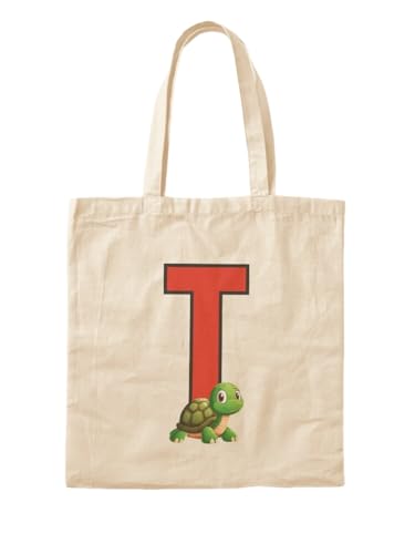Sac fourre-tout Tortue Alphabet lettre T l'esprit marin &eacute;coresponsable au quotidien