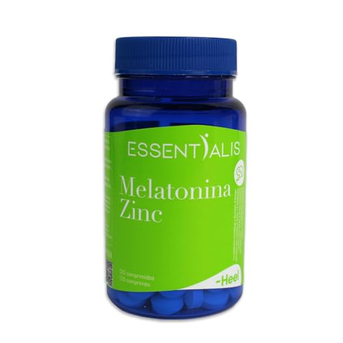 Essentialis Mélatonine + Zinc – Favorise un sommeil réparateur – 120 comprimés véganes – 4 mois – Absorption rapide – Avec zinc qui soutient le métabolisme de la mélatonine
