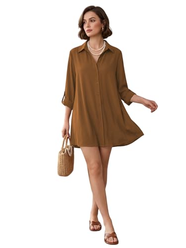 Image of Leriya Fashion Mini Dress for Women | One Piece Dresses for Womens |Mini Dresses Rayon for Women Stylish |Summer Casual Outfit Wear Events, Date & Evening Look |Tunic Shirts for Women
