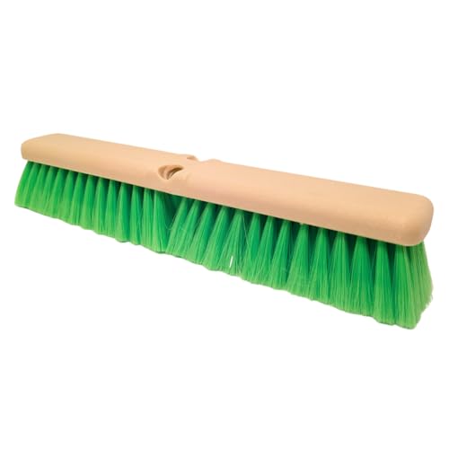 Teravan Green Obround Flow Through Scrub Brush for Cleaning-Car Wash Brush with Very Soft Bristles-Cleaning Brush for RVs