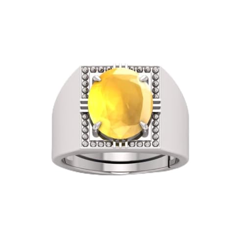 Bague saphir jaune en argent pour illuminer vos tenues de soirée