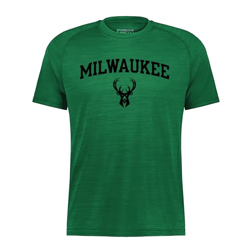 Holloway NBA Milwaukee Bucks All-Pro Tee - Lightweight Basketball T-Shirt, Perfect for Athletes