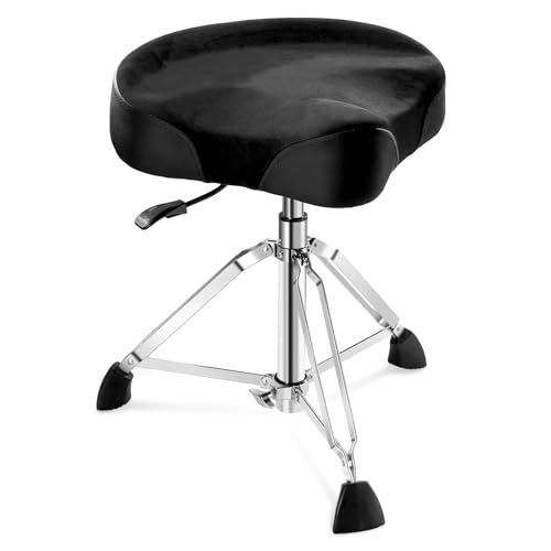 Vangoa Saddle Drum Throne, Hydraulic Heavy Duty Drum Seat Stool Chair Height Adjustable, Motorcycle...