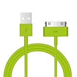 1 x Peak Power 30 broches USB Câble de charge et de synchronisation 1m   Compatible avec iPod Nano, Touch, Classic, Video, iPhone 3G/3GS/4/4S & iPad 1/2/3 (Vert)