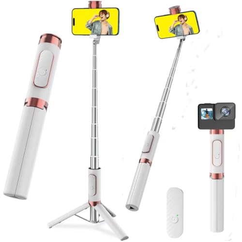 Perche à selfie trépied rotatif 360 degrés en aluminium léger pour de parfaits vlogs