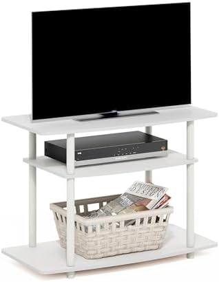 Furinno Turn-N-Tube TV Stand, 3-Tier No Tools Entertainment Cente...