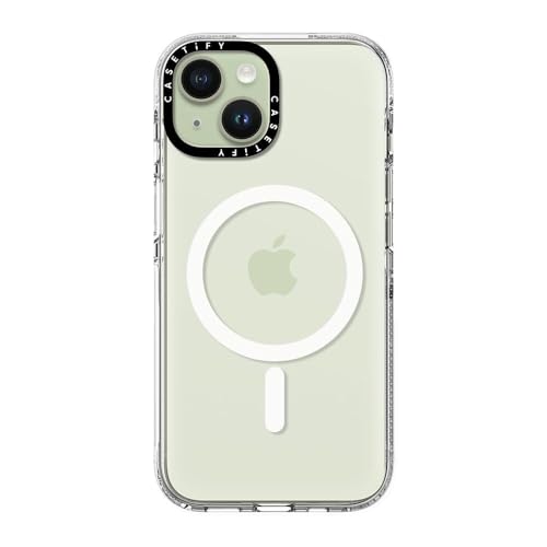CASETiFY クリア MagSafe対応 iPhone 15 ケース [黄ばみにくい素材 / 2mからの落下試験をクリア / MagSafe に対応] - クリア