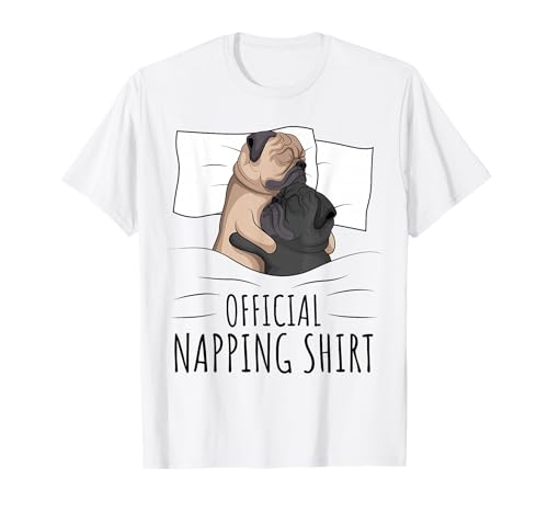 Sleeping Pug Lover Dog Official Napping T-Shirt