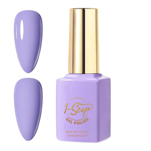 Esmalte De Uñas Gel | Base + Top + Color Gel 1 Paso 12ml - Base Brillante + Manicura De Secado Rápido Con Lámpara LED UV Para Mujeres Y Chicas