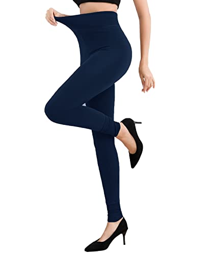Image of Pnadty Women's High Waisted Velvet Warm Elastic Tights Winter Fleece Lined Thick Leggings Pants