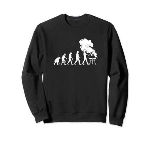 Evolution of Barbecue Master Ropa para hombre Regalos Funny BBQ Sudadera