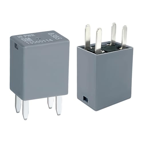 HABNVUON 2PCS Car Air Conditioning Relays, AC Relay, 13500114-8385 12VDC 40A SPST High Power 4 Pin Fuse Box, 4-Pin Quick Connect Air Conditioning Fan Accessories Compatible with Most Vehicles