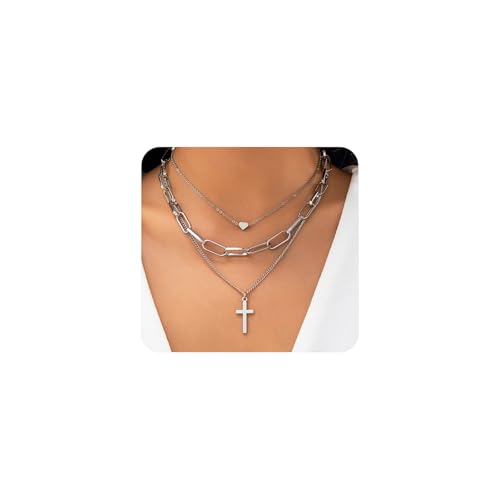 �S�[���h�N���X���C���[�h�`���[�J�[�l�b�N���X1�_�B�g�����f�B�ȃ}���`���C���[�`�F�[���y�[�p�[�N���b�v�����N�l�b�N���X�A�V���v���ȃn�[�g�`���[�~���O�l�b�N�W���G���[�A�N�Z�T���[�B, 2XL, �����|, ��΂Ȃ�