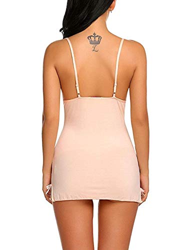 Image of Women's Poly Lycra Solid Above Knee Baby Doll Set