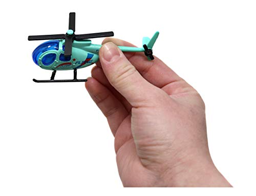 Metal Die Cast Helicopters in Assorted Colors - Set of 6 Helicopters