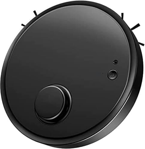 Robot Aspirapolvere, Robot di Pulizia 1500pa Aspirazione, 4cm Super-Sottile Spazzatrice Automatica Silenziosa per Pavimenti Duri E Moquette A Pelo Corto, Peli di Animali Domestici, Black