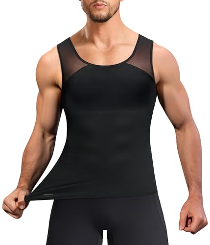 TAILONG Compression Shirt Men Shapewear Slimming Body Shaper Vest Workout Tank Top Undershirt