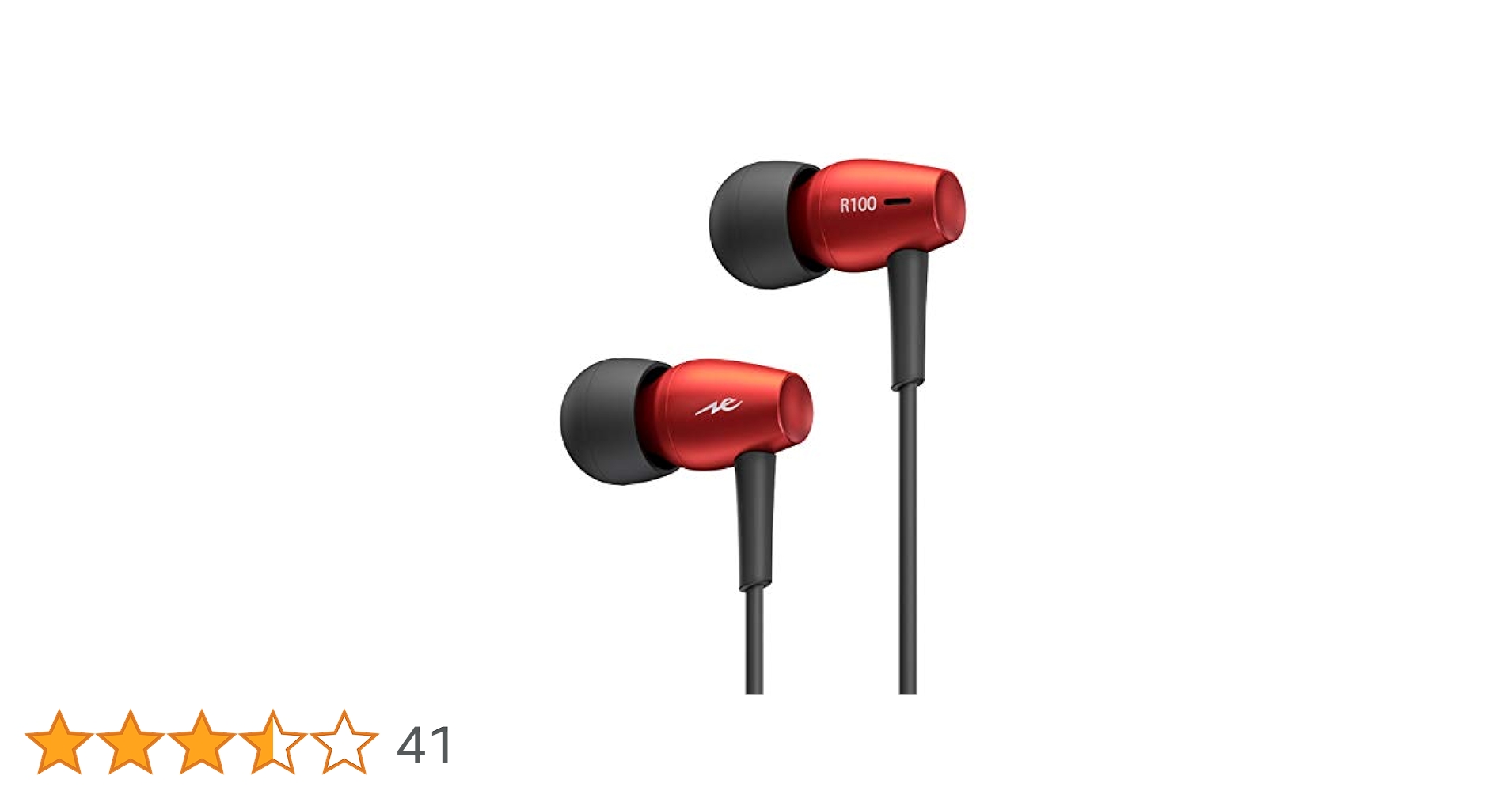 R100BT ワイヤレスイヤホン 赤黒　RADIUS ラディウス　左右一体型 radius ラディウス HP-R100BT イヤホン Bluetooth 高音質 LDAC