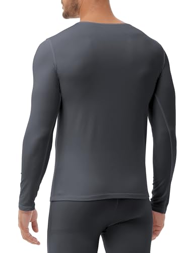 ZUTY 4 or 3 Pack Long Sleeve Thermal Shirts for Men Fleece Lined Soft Thermal Underwear Warm Base Layer Tops2