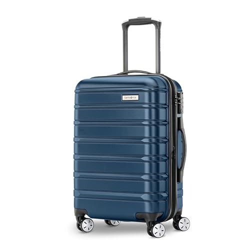 Image of Samsonite Omni 2 Domestic Carry-On Luggage - 22x14x9 Airline-Approved - Features Expandable Polycarbonate Shell, 360 Wheels, TSA Lock - Amazon Exclusive - Lagoon Blue