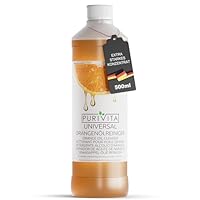 PURIVITA® Orangenölreiniger Konzentrat [500ML] - Universal Orangenreiniger Umweltfreundlich - Hochergiebiger Orangenöl Reiniger - Veganer Orangen Reiniger mit Frischeduft - Allzweckreiniger