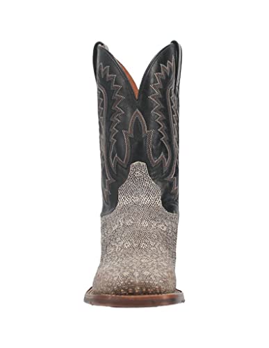 Dan Post Natural/Black Elgin Broad Square Toe Men's Western Boots DP41812